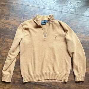 Ralph Lauren Men's tan Zip-Up Sweater size L (Z5)